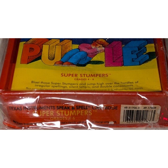 VTG NEW Texas Instruments Puzzle Super Stumpers Cartridge for Speak & Spell - Picture 3 of 3